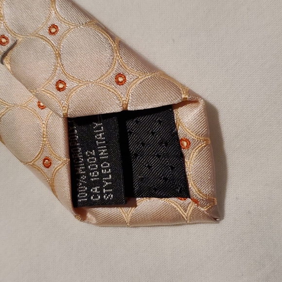 Men's Peach Bellissimo Micropoly Tie - Picture 5 of 5